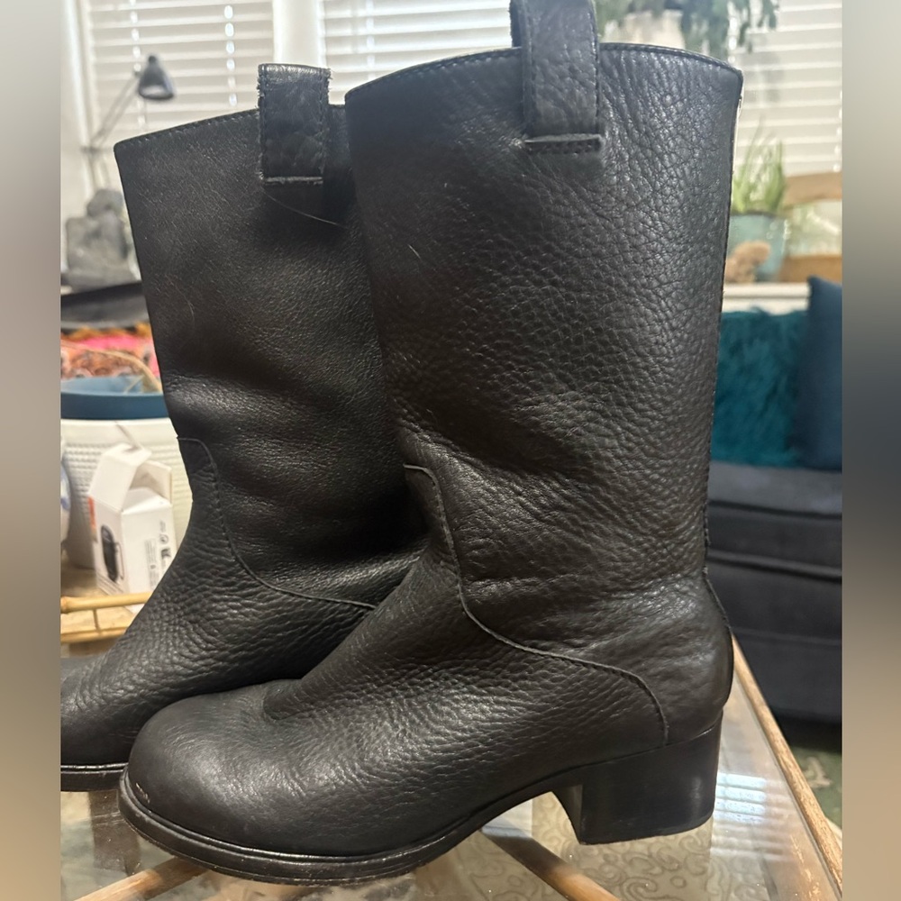 Zadig & Voltaire Black Leather moto‎ Boots size 38/7.5